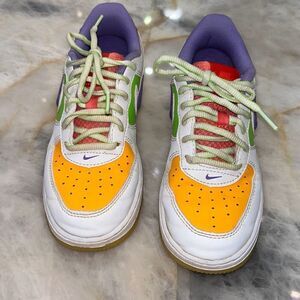 Nike Air Force 1 LV8 (GS) Shoes White Space Purple Size 1.5 Y